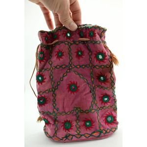 Vintage Drawstring Purse Bag